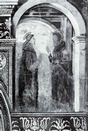 Visita di Agostino al monaco Simpliciano, affresco nella Chiesa di S. Agostino a Cremona