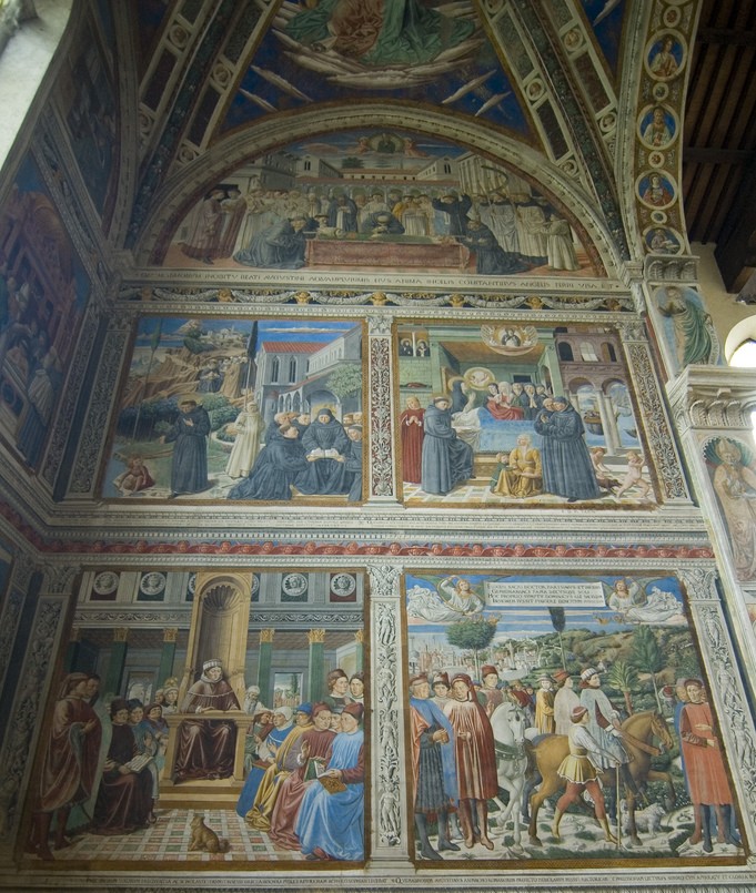 Il ciclo di affreschi di Benozzo Gozzoli nella chiesa di sant'Agostino a San Gimignano