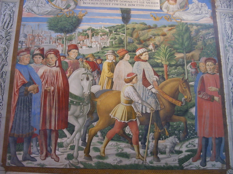 Agostino lascia Roma e parte per Milano: dal ciclo di affreschi di Benozzo Gozzoli nella chiesa di sant'Agostino a San Gimignano