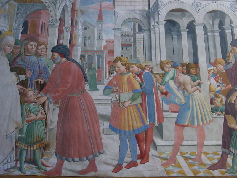 Agostino va a scuola: dal ciclo di affreschi di Benozzo Gozzoli nella chiesa di sant'Agostino a San Gimignano