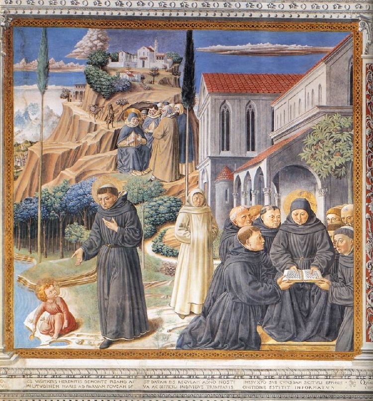 Il Mistero della Trinit: Agostino incontra Ges sulla spiaggia: dal ciclo di affreschi di Benozzo Gozzoli nella chiesa di sant'Agostino a San Gimignano