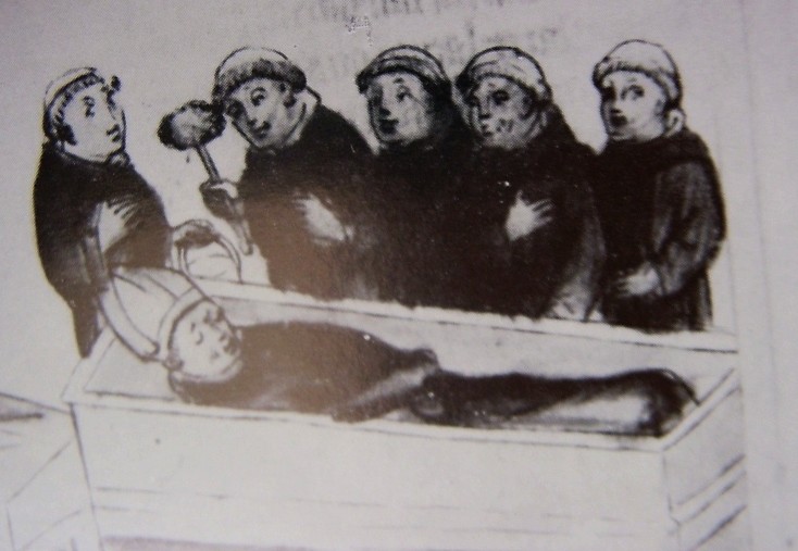 Funerali di Agostino, immagine tratta dalla Historia Augustini