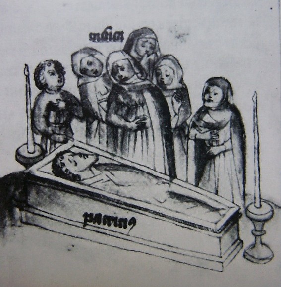 Funerali di Patrizio, immagine tratta dalla Historia Augustini