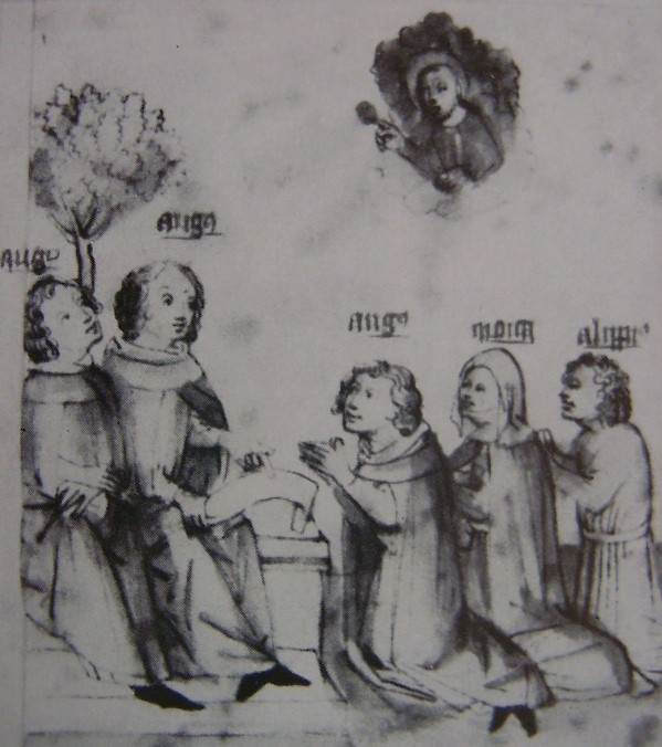 Il mal di denti di Agostino a Cassiciaco, immagine tratta dalla Historia Augustini