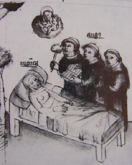 Morte di Monica a Ostia, immagine tratta dalla Historia Augustini