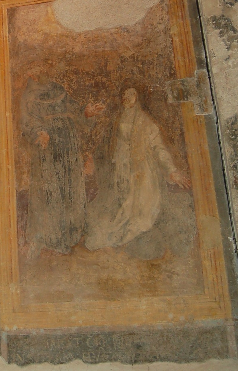 L'absidiola della chiesa di sant'Agostino a Rieti con gli affreschi dei Manenti