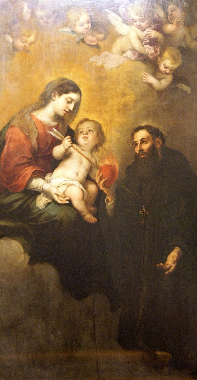 Agostino  ferito d'amore per il Cristo, tavola di Murillo a Siviglia