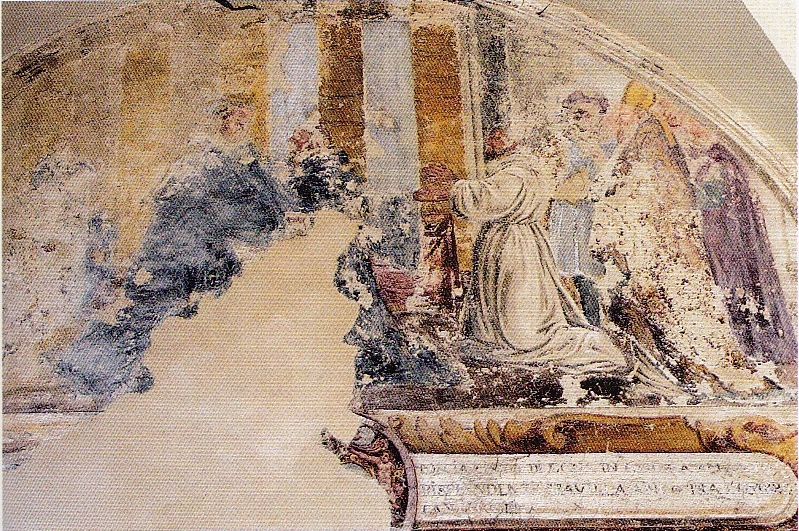 Vestizione di Agostino, lunetta del chiostro agostiniano di San Sepolcro