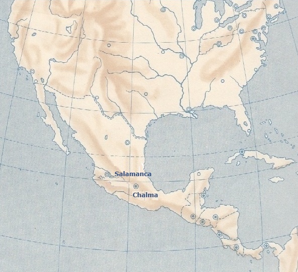 Localizzazione dei cicli agostiniani in America del Sud nel Settecento