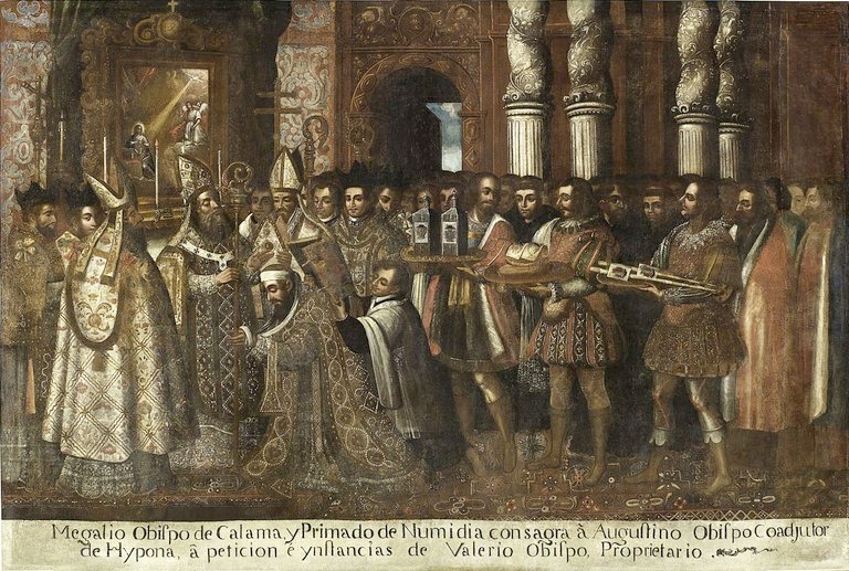 Agostino consacrato vescovo di Ippona da Megalio