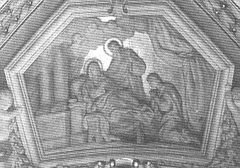 Morte di Monica, nel ciclo di affreschi agostiniano di Vela alla Valletta a Malta