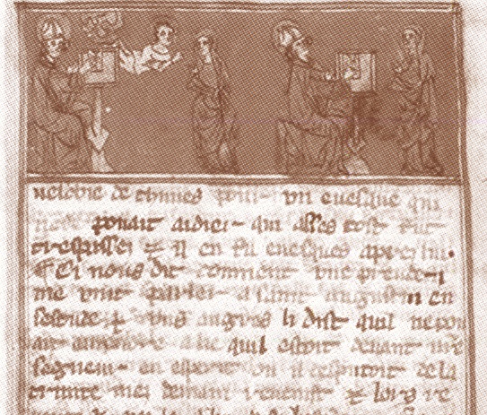 Agostino e la vedova nel manoscritto ms 26 di Chantilly detto Ci nous dit