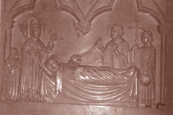 Agostino e la morte di Ugo di Fontenay nella chiesa romanica di San Juan de las Abadesas