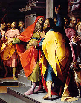 Particolare della Disputa allegorica fra cristiani ed ebrei, tela di Procaccini nella chiesa agostiniana di san Marco a Milano
