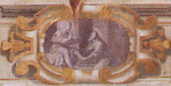 Agostino lava i piedi al Cristo pellegrino, in un'opera nella chiesa agostiniana di san Marco a Milano