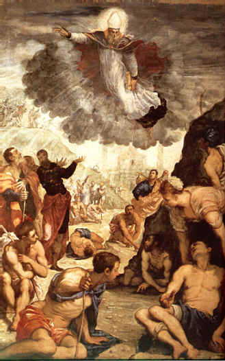 Agostino salva appestati e sciancati, opera del Tintoretto al Civico Museo di Vicenza
