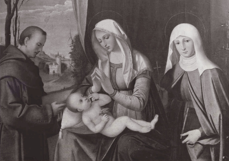 La Vergine con il Bambino fra i santi Francesco d'Assisi e Monica
