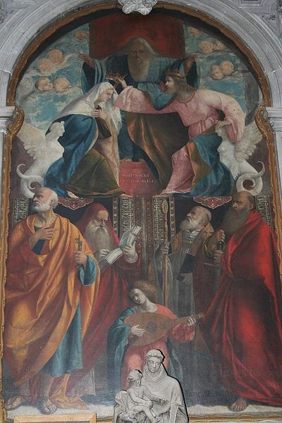 Incoronazione della Vergine tra S. Pietro, S. Girolamo, S. Agostino e S. Paolo