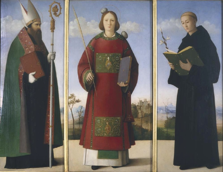 Santo Stefano tra i santi Agostino e Nicola da Tolentino