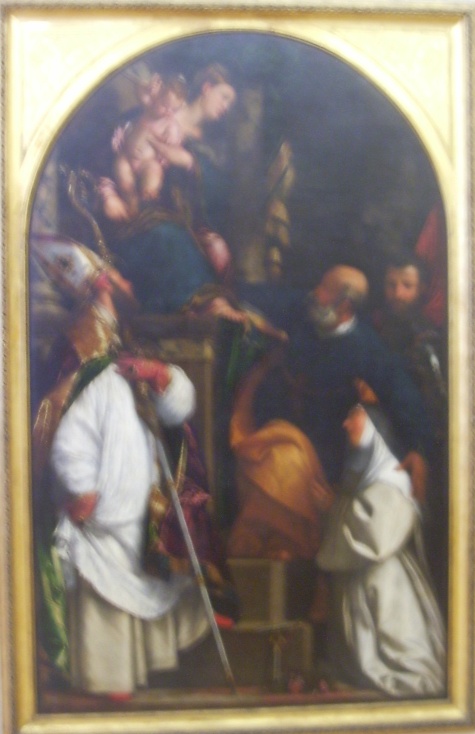 La Vergine in trono con Agostino e S. Alberto Magno