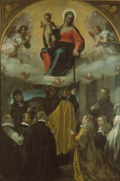 Madonna della Cintura in gloria fra i santi Agostino, Monica, sant'Antonio da Padova e devoti