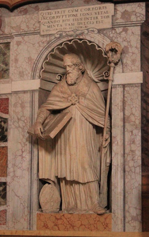 Agostino d'Ippona vescovo e Dottore della Chiesa nella Basilica di san Vitale a Roma