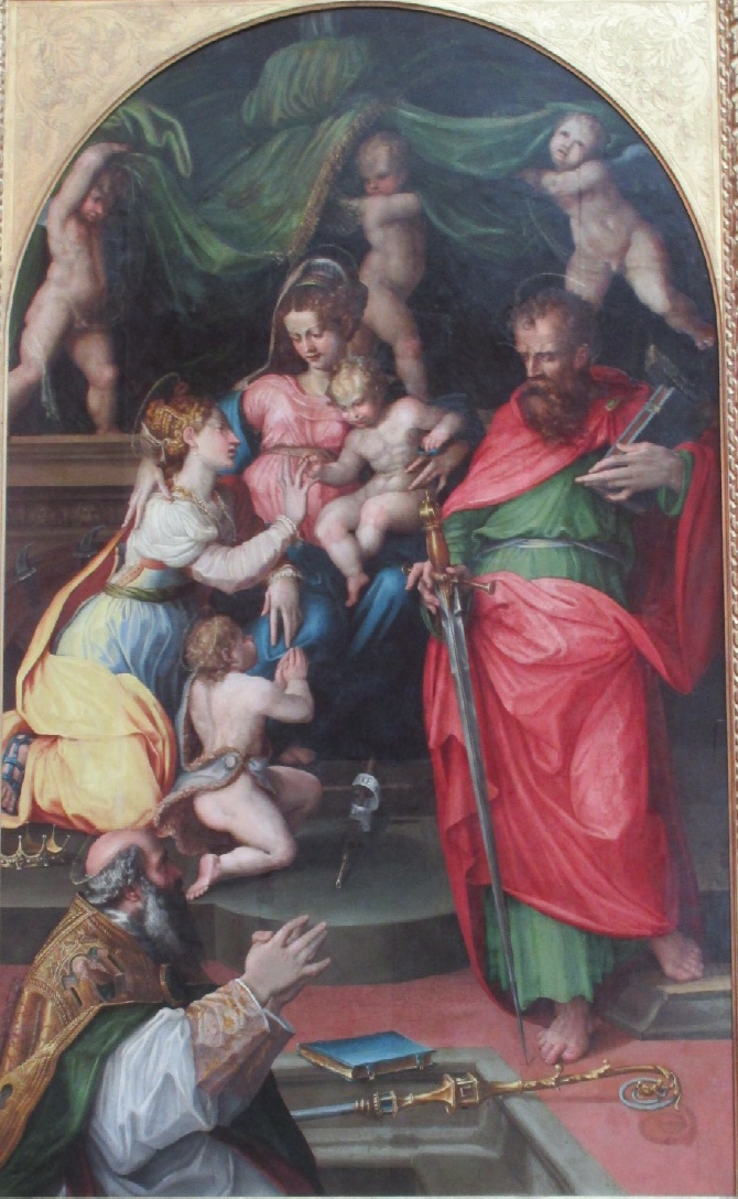 Madonna in trono con i santi Agostino, Caterina d'Alessandria, Paolo e il piccolo Giovannino