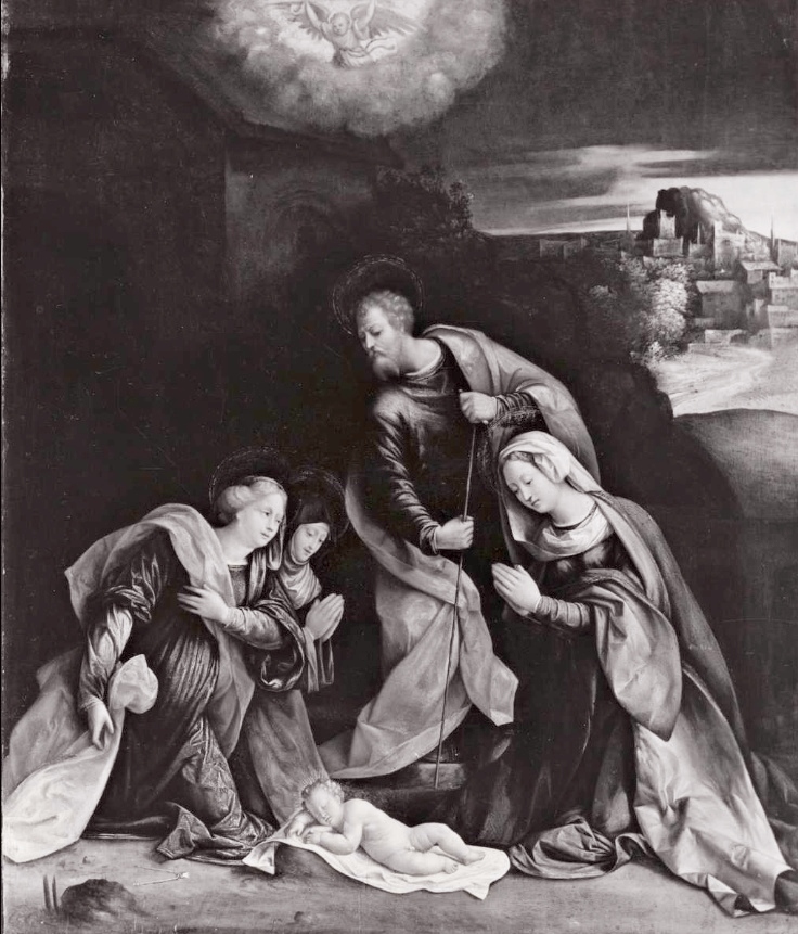 Sacra Famiglia con san Giuseppe, la Vergine e le sante Apollonia e Monica