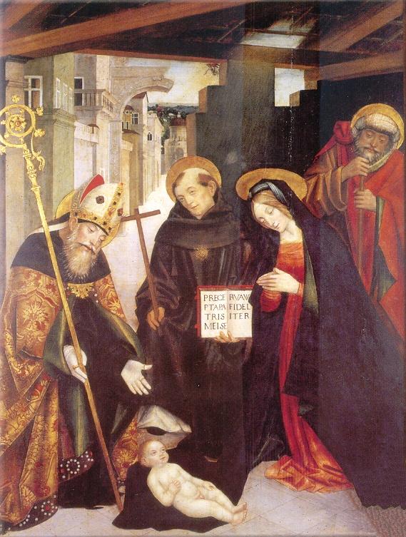 Sant'Agostino e san Nicola con la Sacra Famiglia