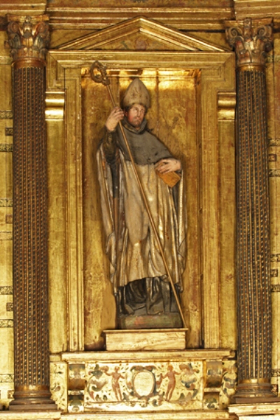 Agostino vescovo e Dottore della Chiesa nel retablo di Pamplona