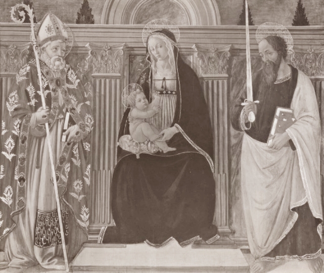 Madonna con Bambino in trono tra sant'Agostino e san Paolo