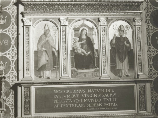 S. Agostino, la Vergine in trono e sant'Ambrogio