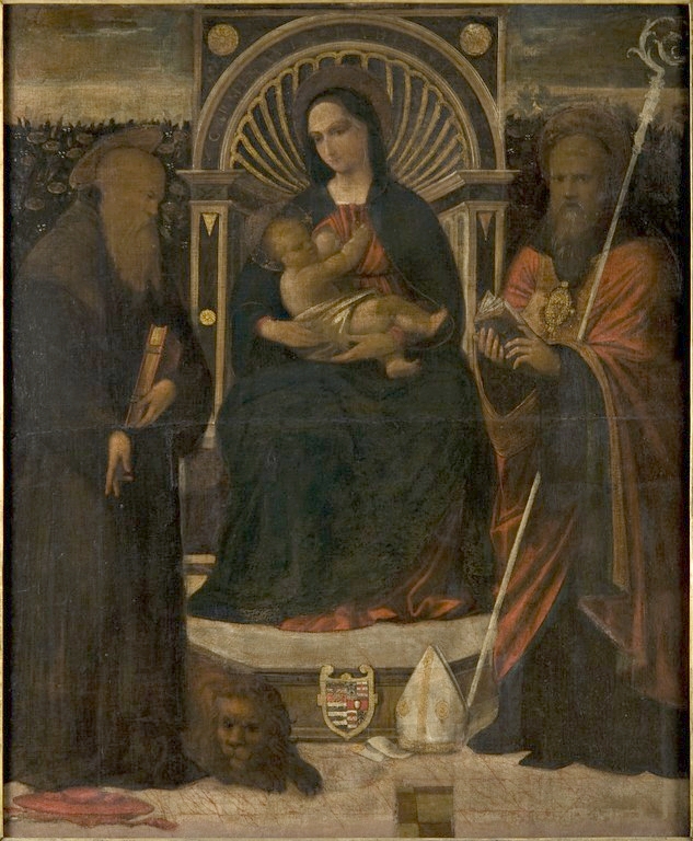 Madonna con Bambino in trono tra i santi Girolamo e Agostino