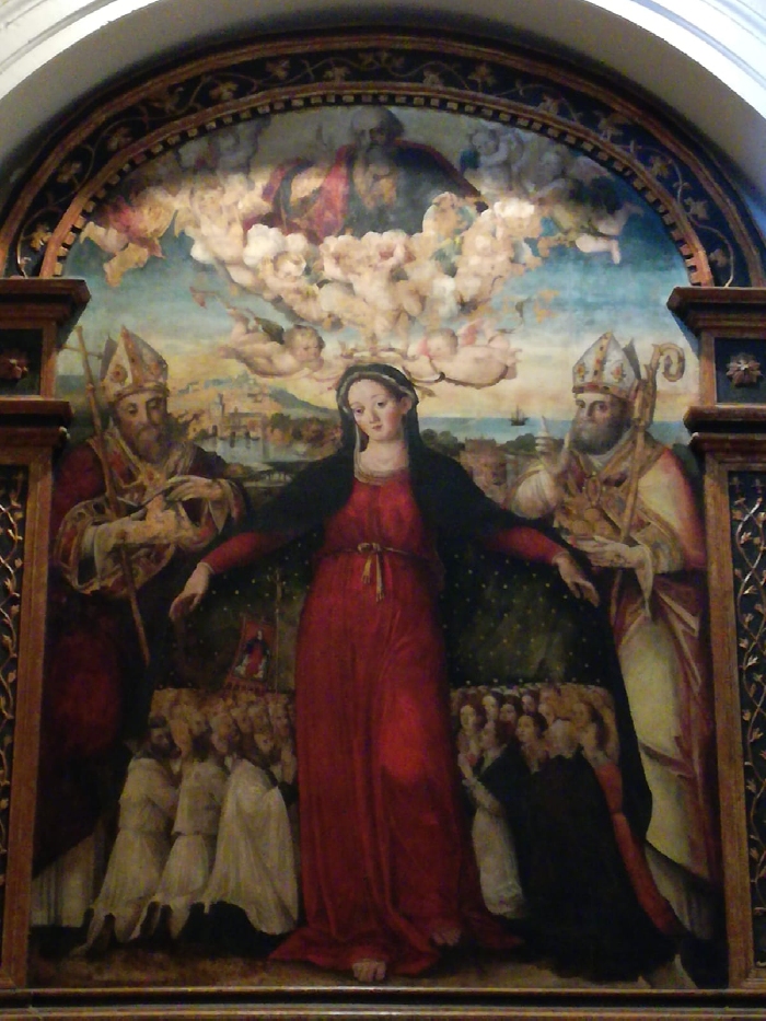 La Madonna della Misericordia con i santi Agostino e Nicola di Bari: foto Gianluca Alzati