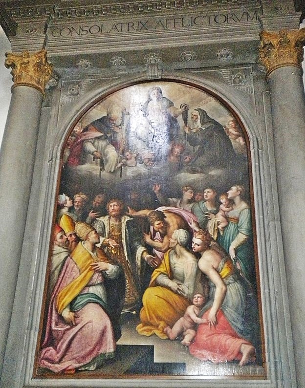Agostino e la Madonna della Cintura di Battista Naldini nella chiesa di sant'Agostino a Prato