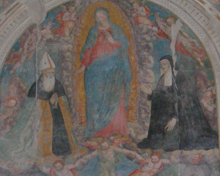 La Vergine, Agostino, Rita, santi e le anime del purgatorio