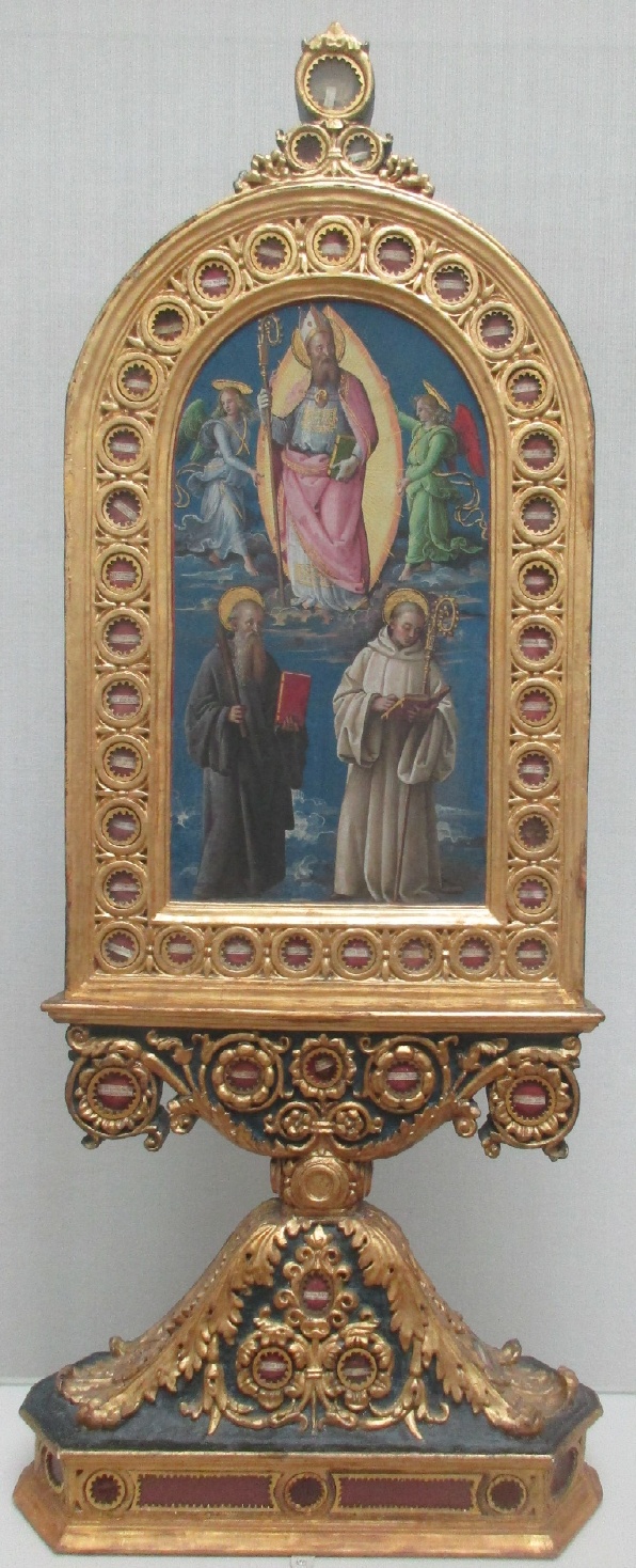 Agostino in gloria fra angeli e con i santi Benedetto e Bernardo