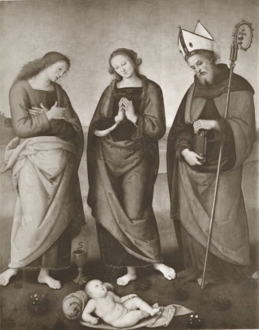 Adorazione del Bambino con san Giovanni Evangelista e sant'Agostino