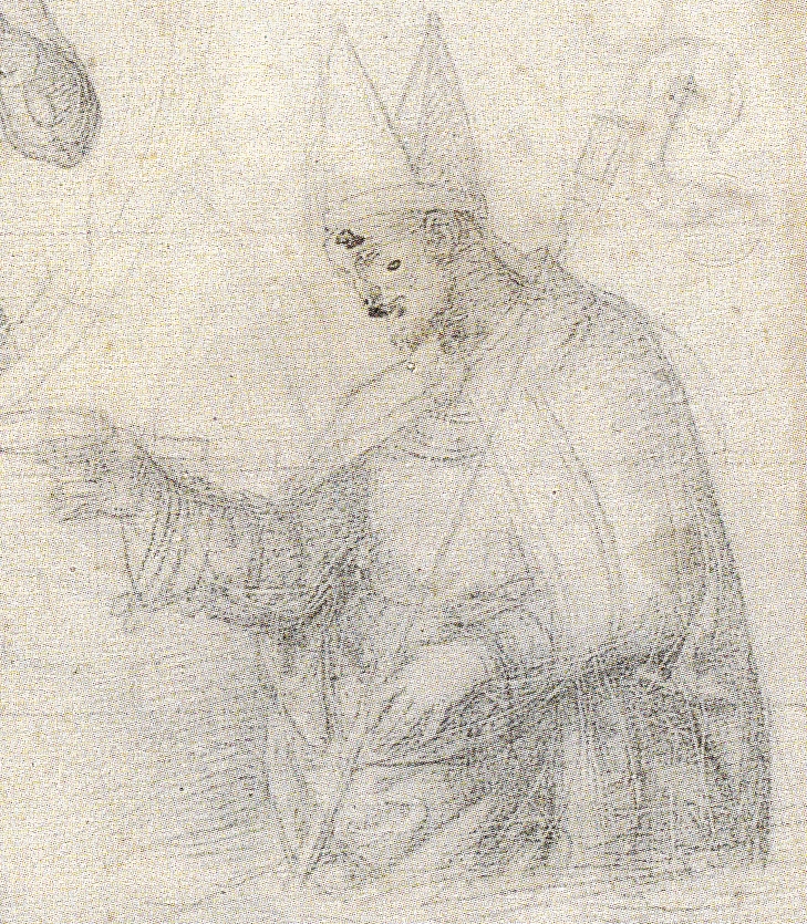 Agostino incorona san Nicola da Tolentino