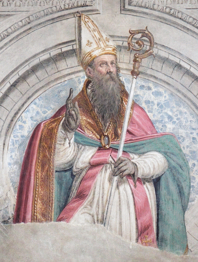 Sant'Agostino vescovo benedicente