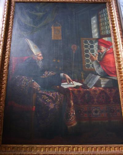 San Gerolamo appare a sant'Agostino