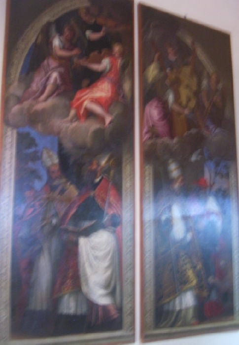 Agostino Dottore della Chiesa, in un dipinto dei fratelli Bella a Finalmarina, Basilica di san Giovanni Battista