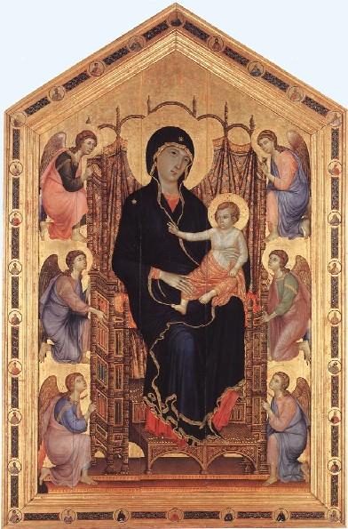 Madonna in Maest o Madonna Rucellai: sant'Agostino vescovo e santi