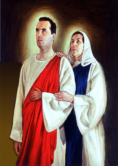Sant'Agostino e santa Monica a Lbrea in Brasile