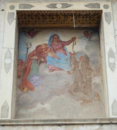 Il dipinto murale con la Madonna della Cintura
