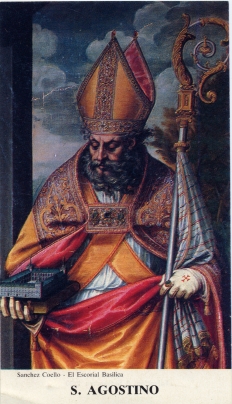 Agostino vescovo del pittore spagnolo Coello
