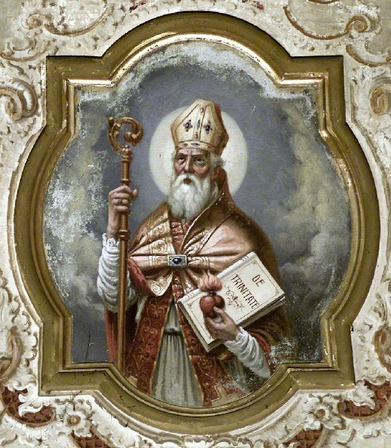 Sant'Agostino vescovo cardioforo e il De Trinitate