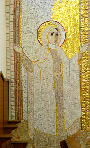 Santa Monica di Rupnik nella Cappella di S. Monica nel Collegio Internazionale S. Monica dei Padri Agostiniani in Via S. Uffizio