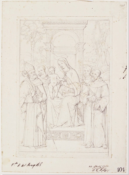 La Vergine in trono fra i santi Agostino e Francesco