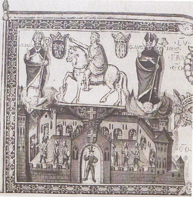 I santi Siro ed Agostino con il Regisole